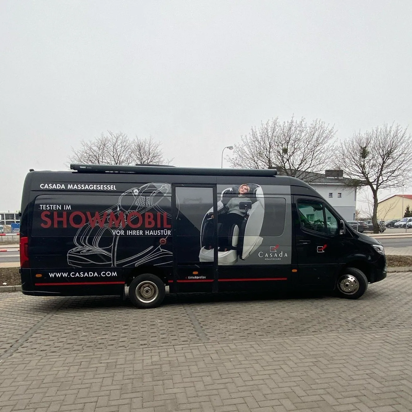casada bestelbus bij levering massagestoel