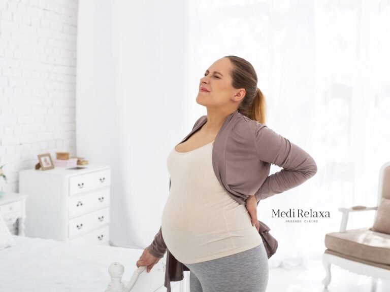 vrouw met rugpijn tijdens zwangerschap