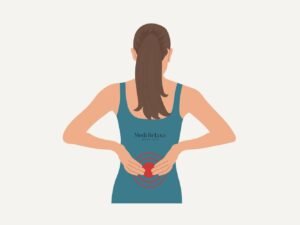 animación de mujer con lumbalgia persistente