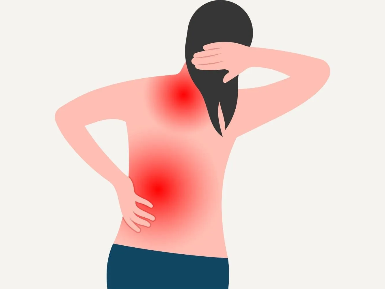 animation of woman with fibromyalgie