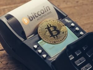 un terminale di pagamento dove è possibile pagare con bitcoin in belgio e nei paesi bassi