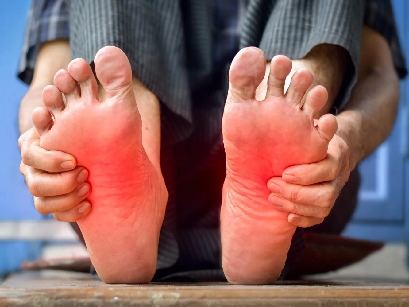 persoon met neuropathie aan de voeten