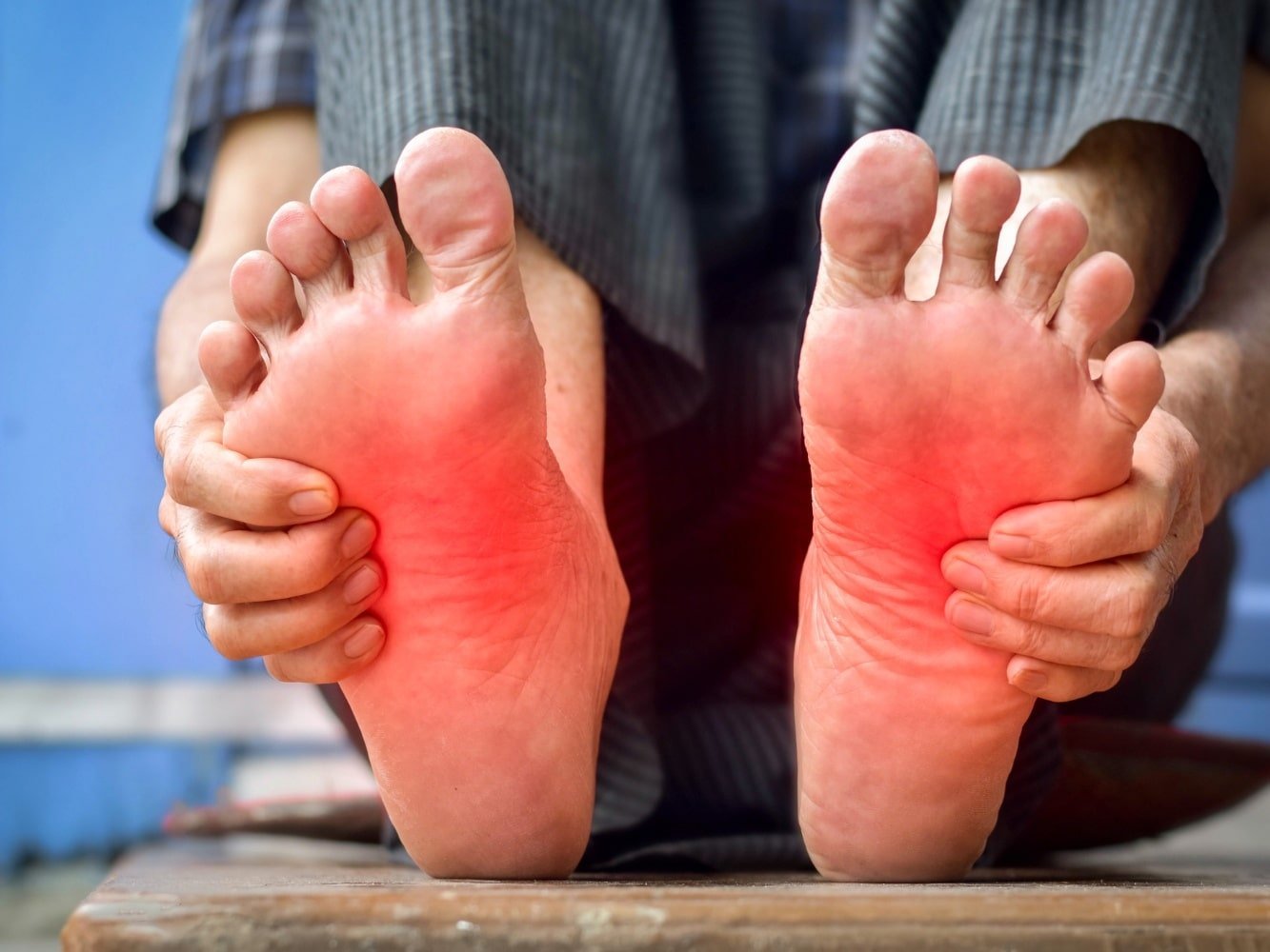 Person mit Neuropathie Füße