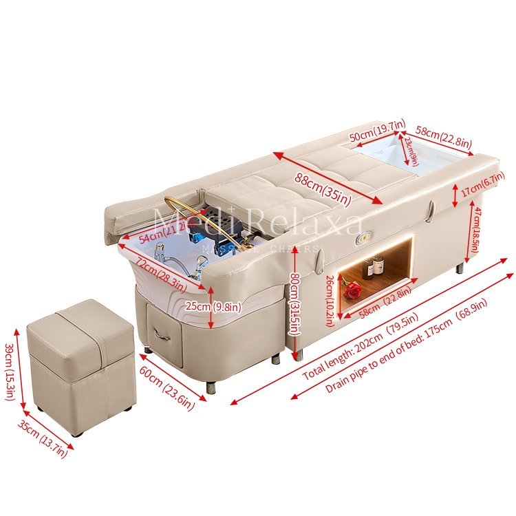 Headspa Foot Bath Deluxe - Beige (80cm height)