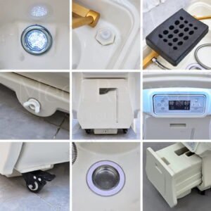 Mobiele Headspa Deluxe (60L + 30L vuil water tank)